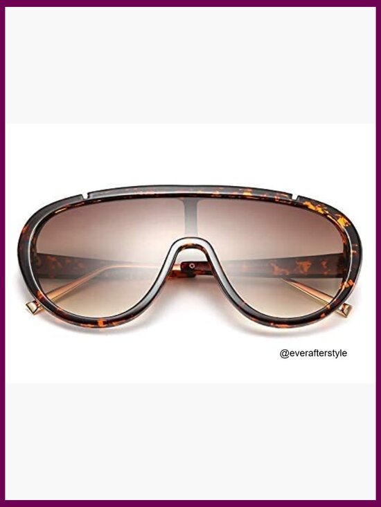 Oversized Round Frame Sunglasses UV400 Protection One Size main image 4